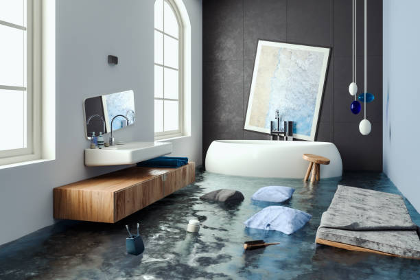 Water damage restoration process in Wixom, MI